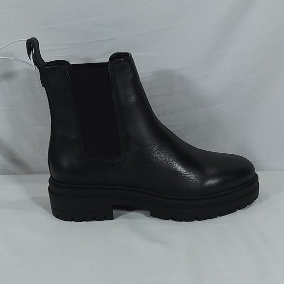 Women's Steve Madden Chelsea Leather Pull-On Boot-Black-Various Sizes-NWT - Picture 3 of 7